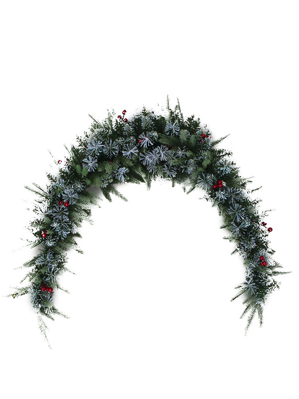 Praecipua figurae christmas serta nivis et rubri Berries-PE PVC SW